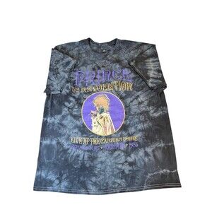 Prince & The Revolution Tie Dye T-Shirt Mens XL Gray Purple Official EUC